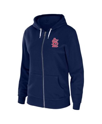 Women's Navy St. Louis Cardinals Sponge Fleece Full-Zip Hoodie
