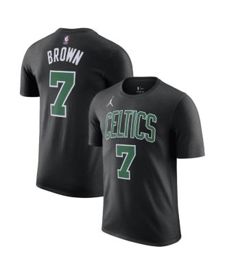 Men's Jaylen Brown Black Boston Celtics 2022/23 Statement Edition Name and Number T-shirt