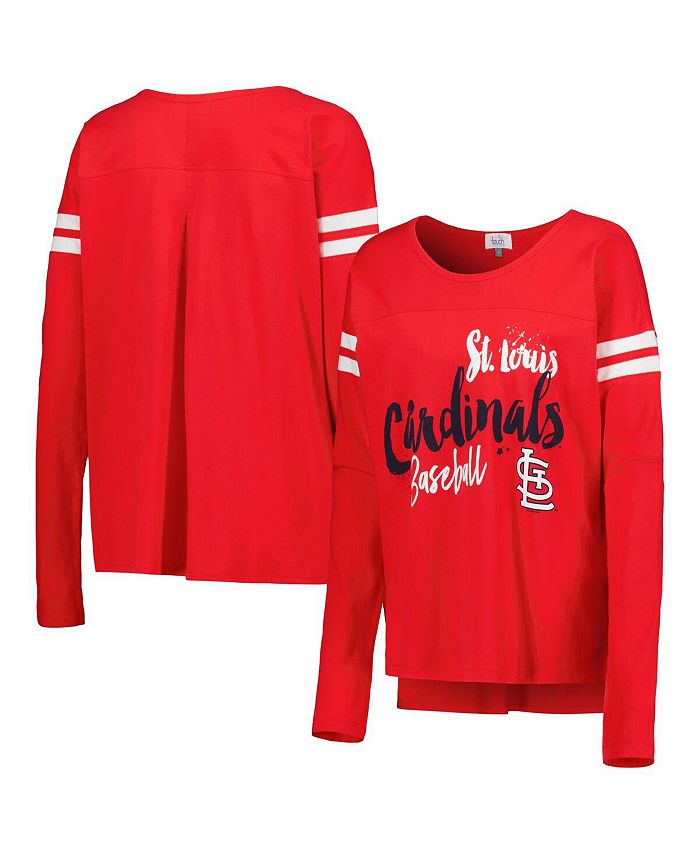 Touch St. Louis Cardinals Women's Red Free Agent Long Sleeve T-Shirt