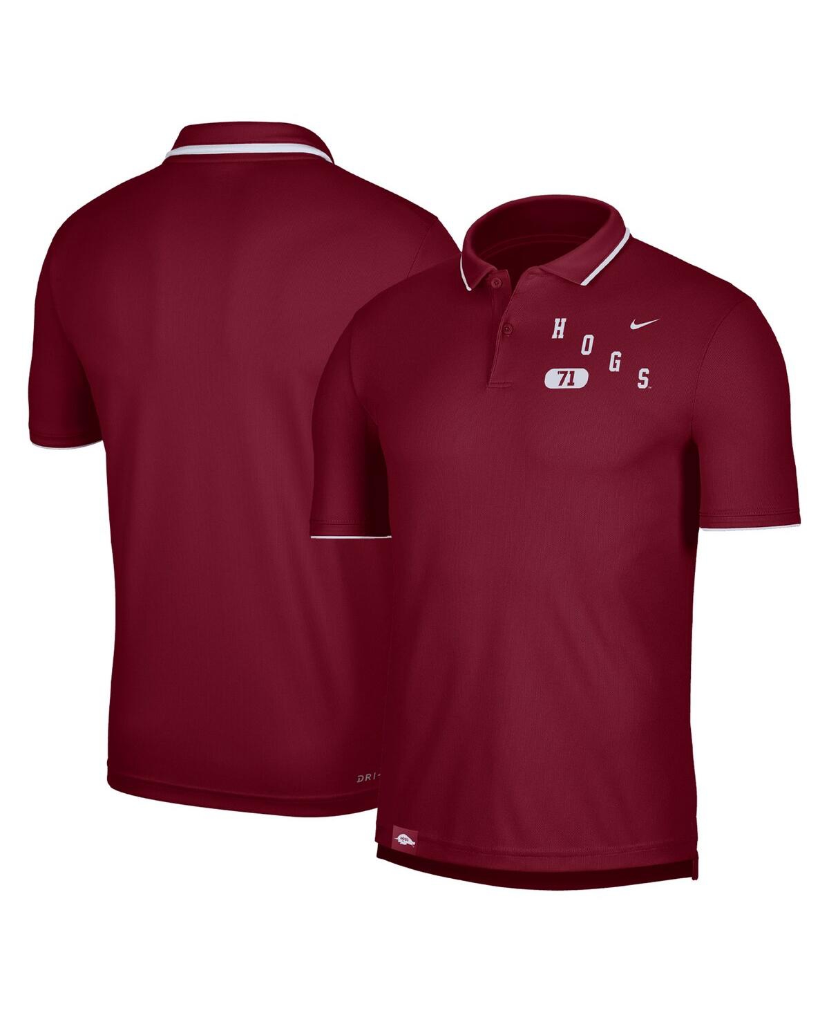 Nike Men's  Cardinal Arkansas Razorbacks Wordmark Performance Polo Shirt
