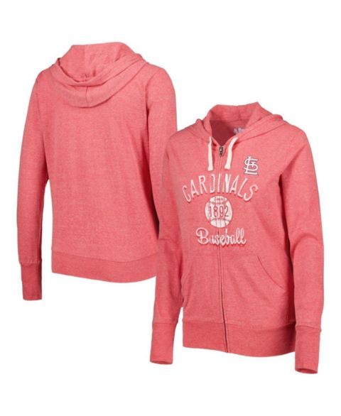Женское худи Touch Red St. Louis Cardinals Training Camp Tri-Blend Full-Zip
