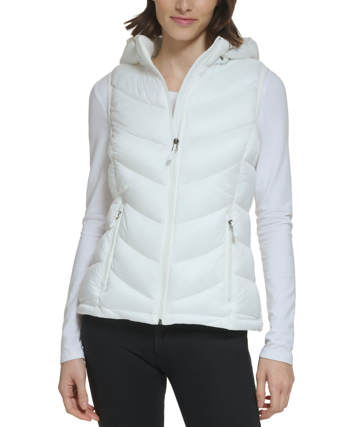 CHARTER CLUB WOMEN'S PACKABLE HOODED PUFFER VEST, CREATED FOR MACY'S 