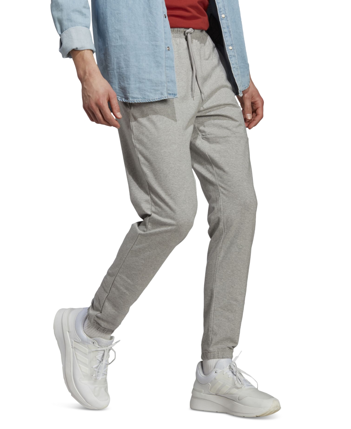 adidas Men's Essentials Single Jersey Tapered Badge of Sport Joggers