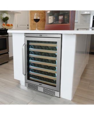 Spectrum Lightshow 54 Bottle Stainless Steel 24 inch Refrigerator