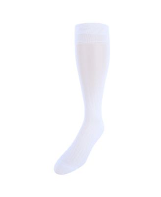 Men's Jasper Mercerized Cotton Ribbed Mid-Calf Solid Color Socks