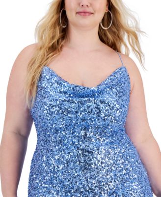 B Darlin Trendy Plus Size Sequined Bodycon Dress & Reviews - Dresses ...