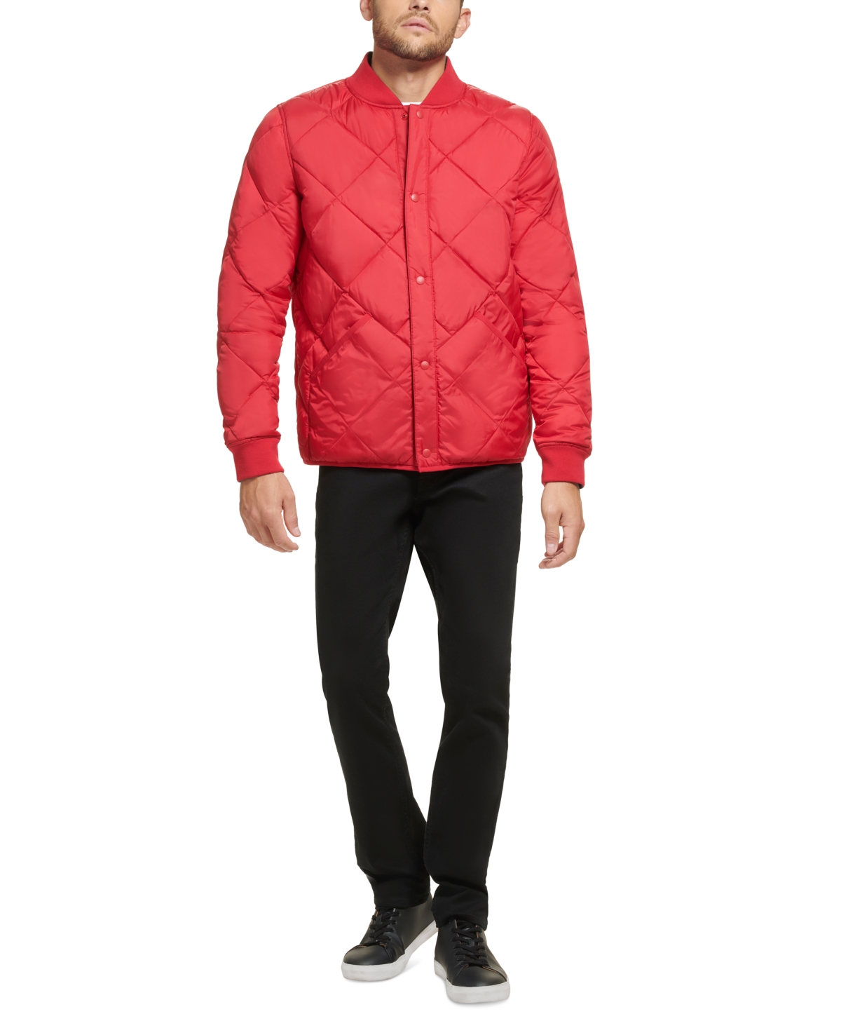 Calvin Klein Men's Reversible Quilted Jacket In Deep Red