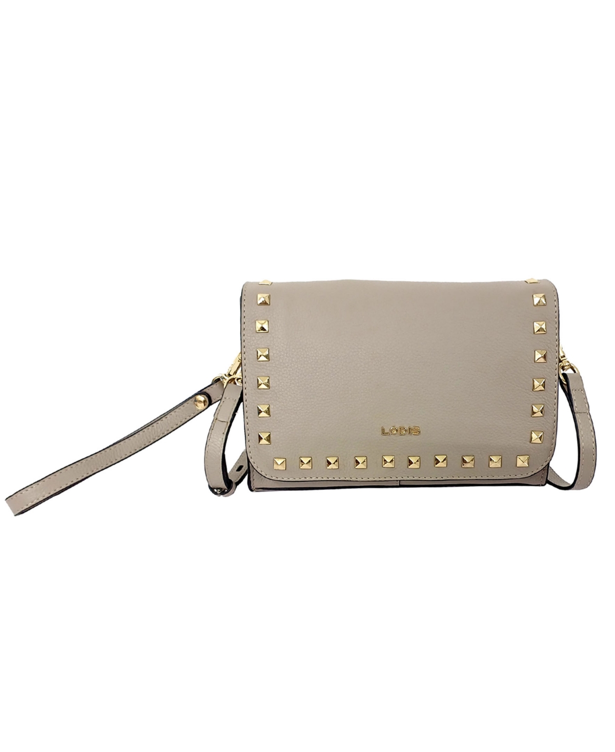 Lodis Rio Adjustable Crossbody Bag With Studs In Ash