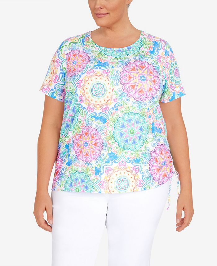 Alfred Dunner Plus Size Classic Medallion Print T-shirt - Macy's