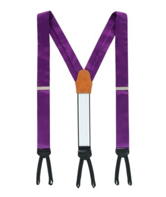 Men's Sutton Solid Color Silk Formal Suspenders | Y-Back, Adjustable Braces