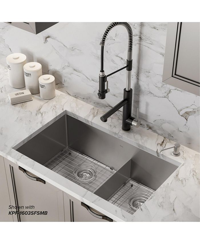 Kraus Standart PRO 32 in 16 Gauge Undermount 60/40 Double Bowl