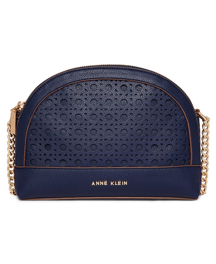Anne Klein Two for One Perforated Mini Satchel with Chain