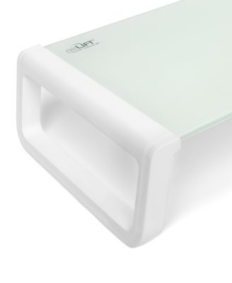 Seville Classics 21" airLIFT Tempered Glass Elevated Desk Stand Ergonomic Monitor Riser