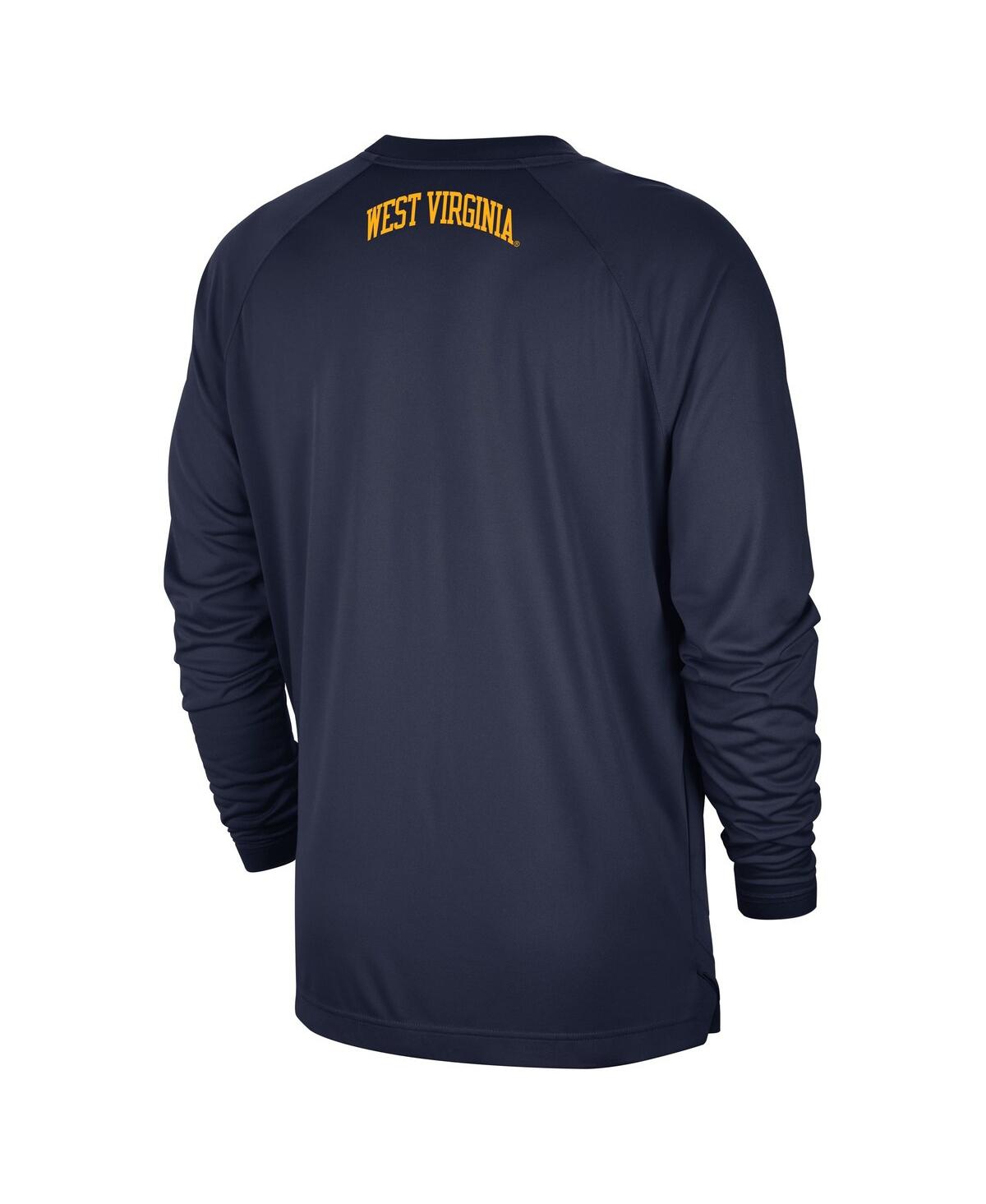 Men's NikeWest Virginia Mountaineers Basketball Spotlight Performance Raglan T-shirt - Navy