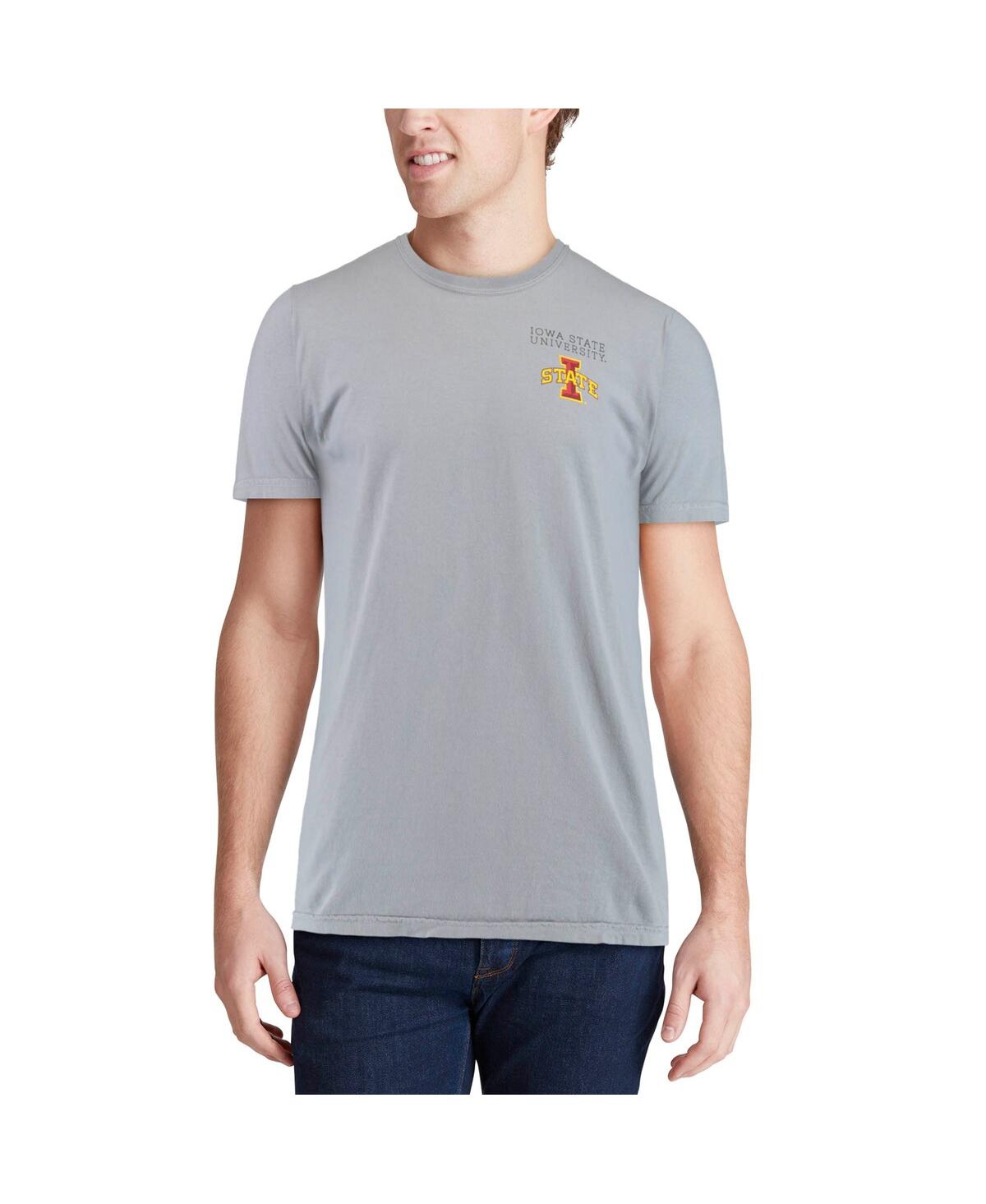 Image One Gray Iowa State Cyclones Team Comfort Colors Campus Scenery T-shirt In Gray