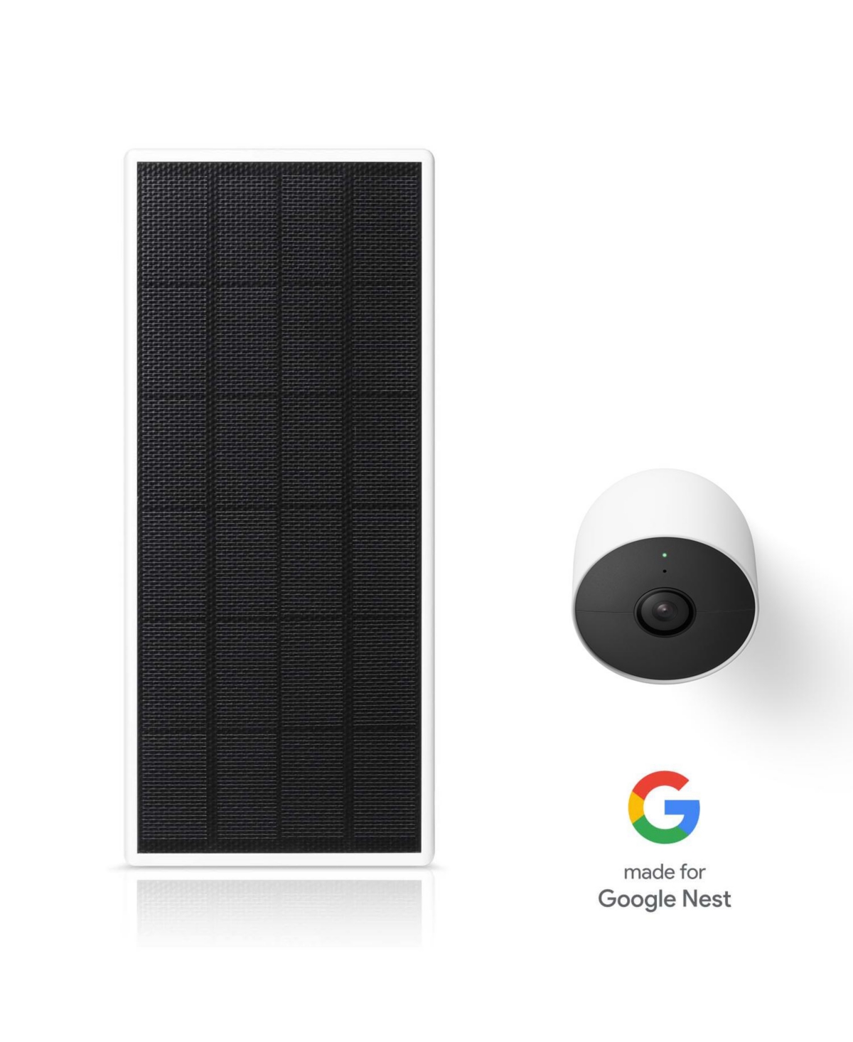 Wasserstein Solar Panel for Google Nest Cam Outdoor or Indoor, Battery - 2.5W Solar Power