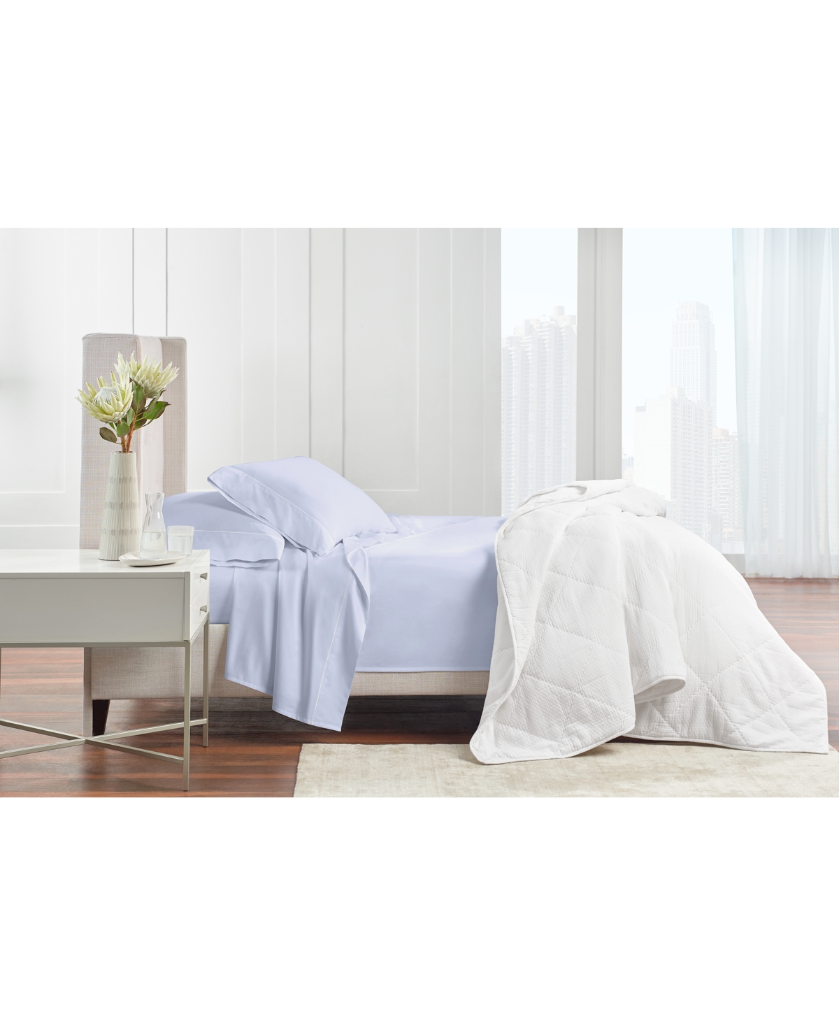 Shop Hotel Collection Closeout!  525 Thread Count Egyptian Cotton 3-pc. Sheet Set, Twin, Exclusively At Ma In Blue