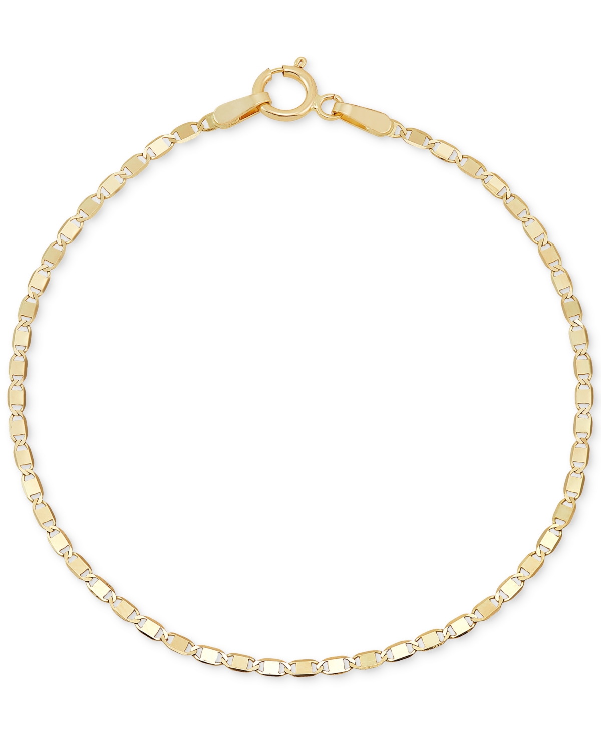 Macy's Kids' Children's Polished Valentino Link Bracelet In 14k Gold