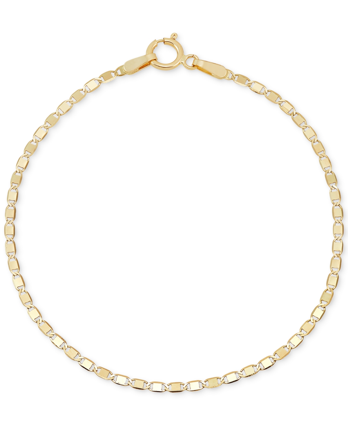 MACY'S CHILDREN'S POLISHED VALENTINO LINK BRACELET IN 14K GOLD