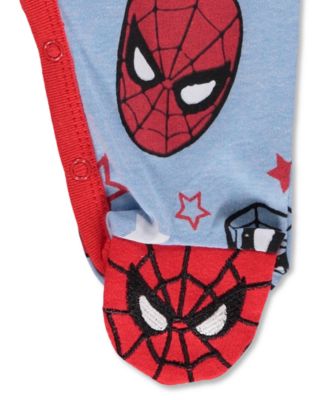 Marvel Spider-Man Fleece Hooded Onesie in Red - Groceries