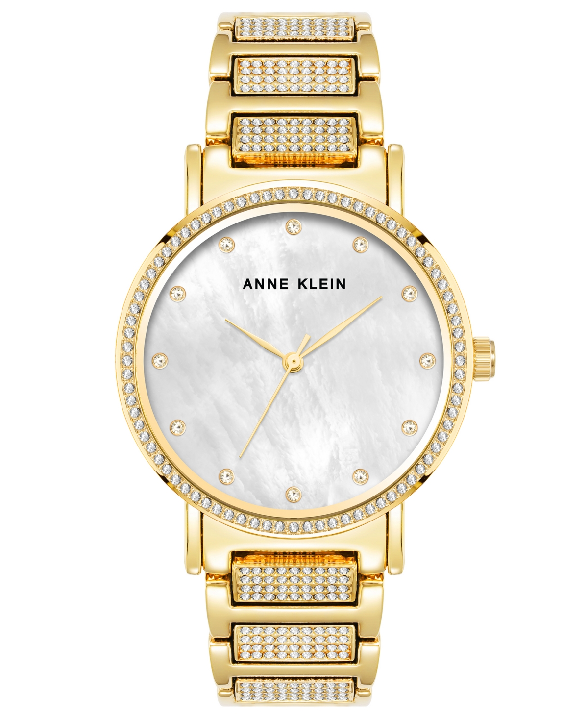 Anne Klein Women's Three Hand Quartz Gold-tone Alloy Watch, 36mm