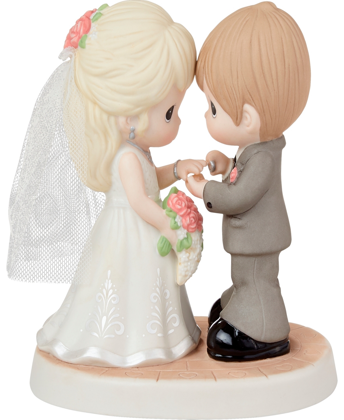 Precious Moments 222009 With This Ring, I Thee Wed Bisque Porcelain And Fabric Figurine In Multicolored