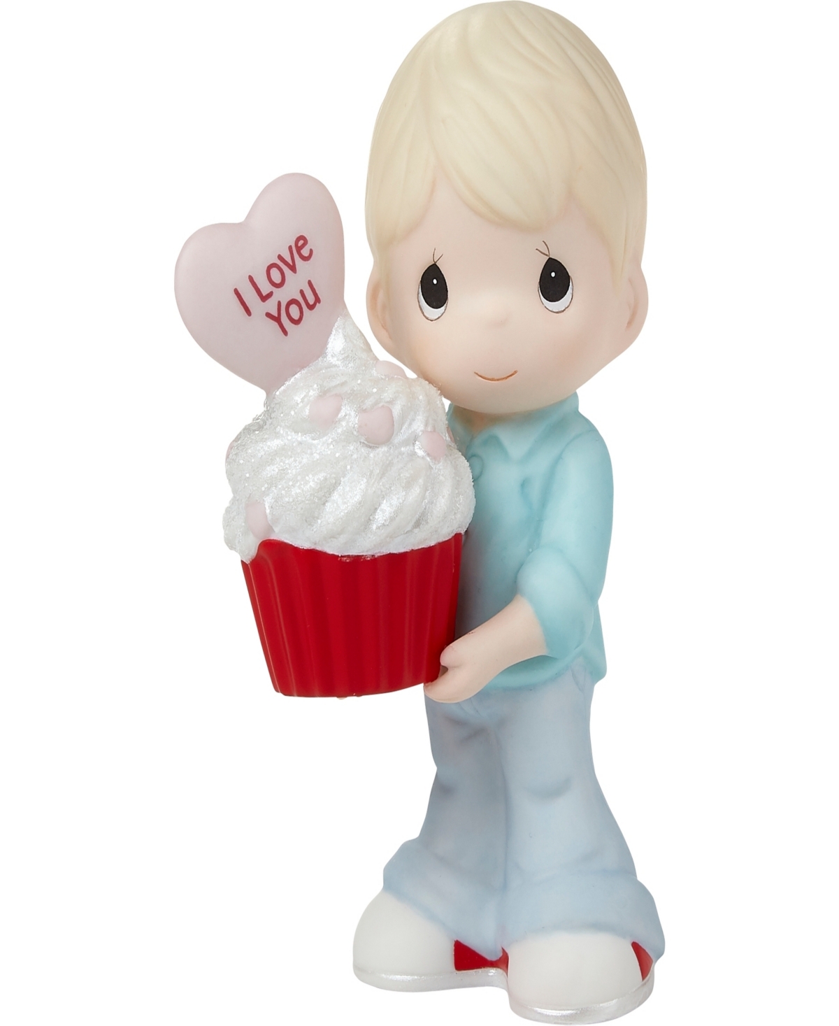 Precious Moments 222002 You Bake Me Happy Blond Boy Porcelain Figurine In Multicolored