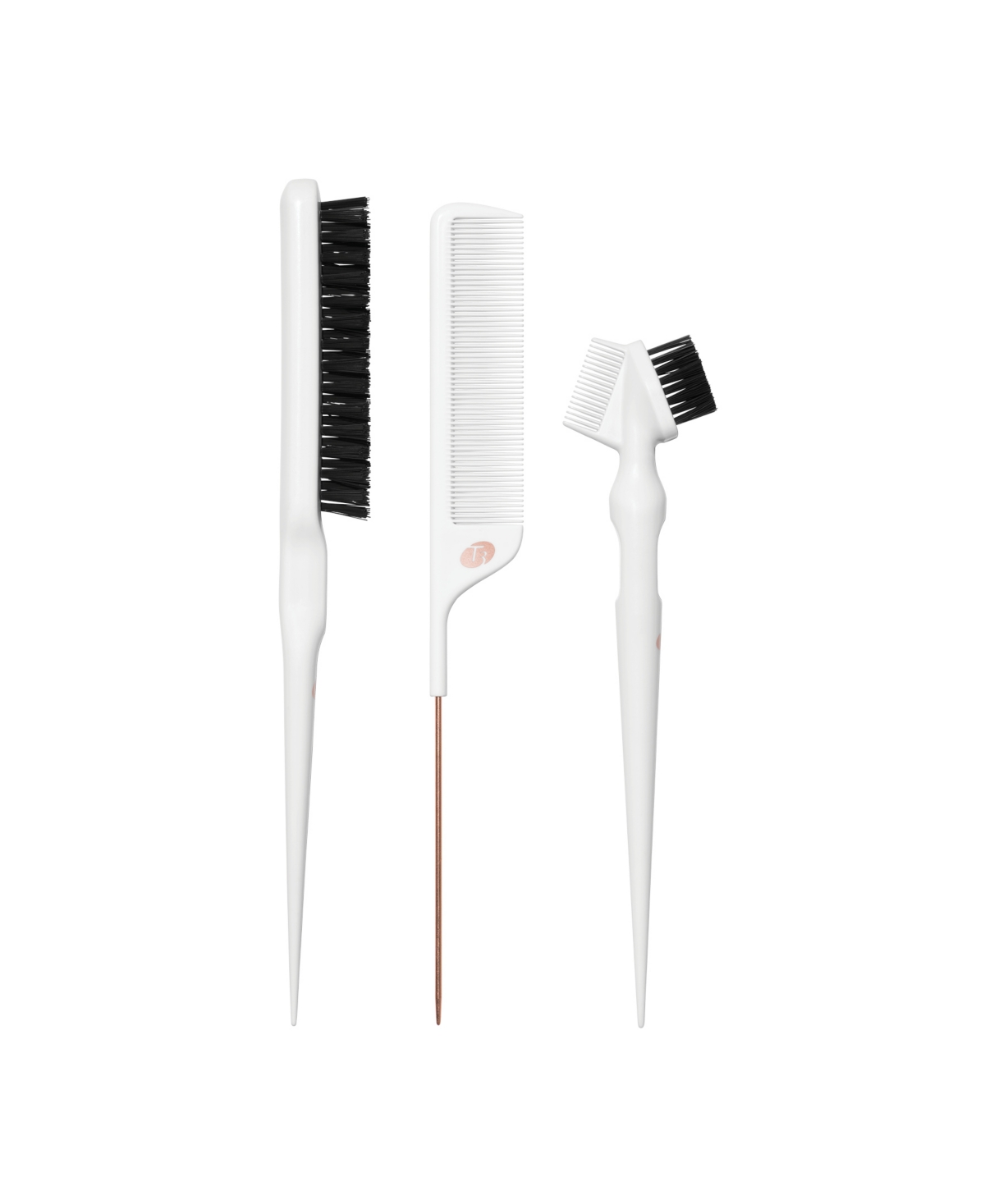 T3 Detail Set With Pintail Comb, Edge Brush, And Teasing Brush, 3 Piece