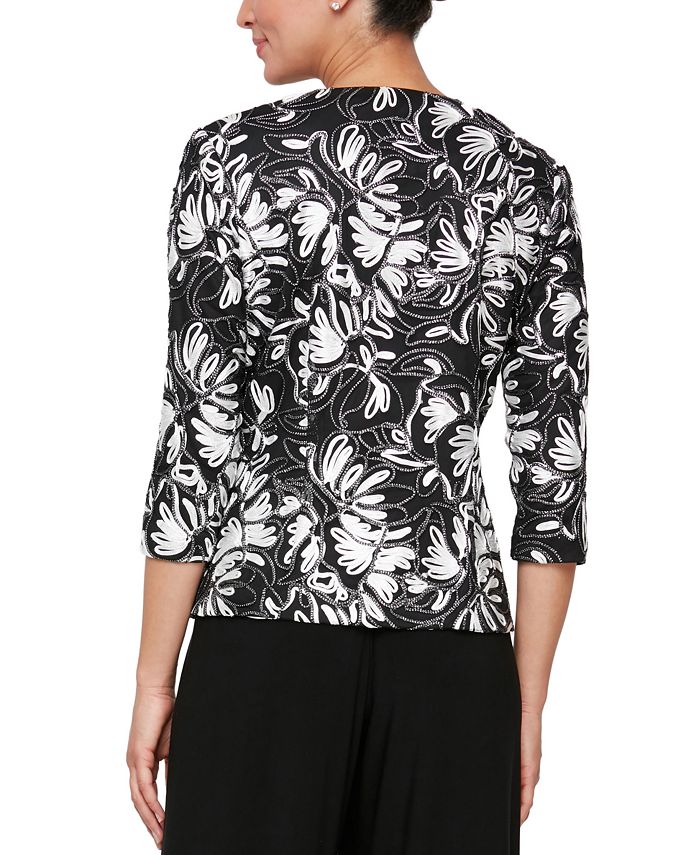 Alex Evenings Petite Embroidered Jacket - Macy's