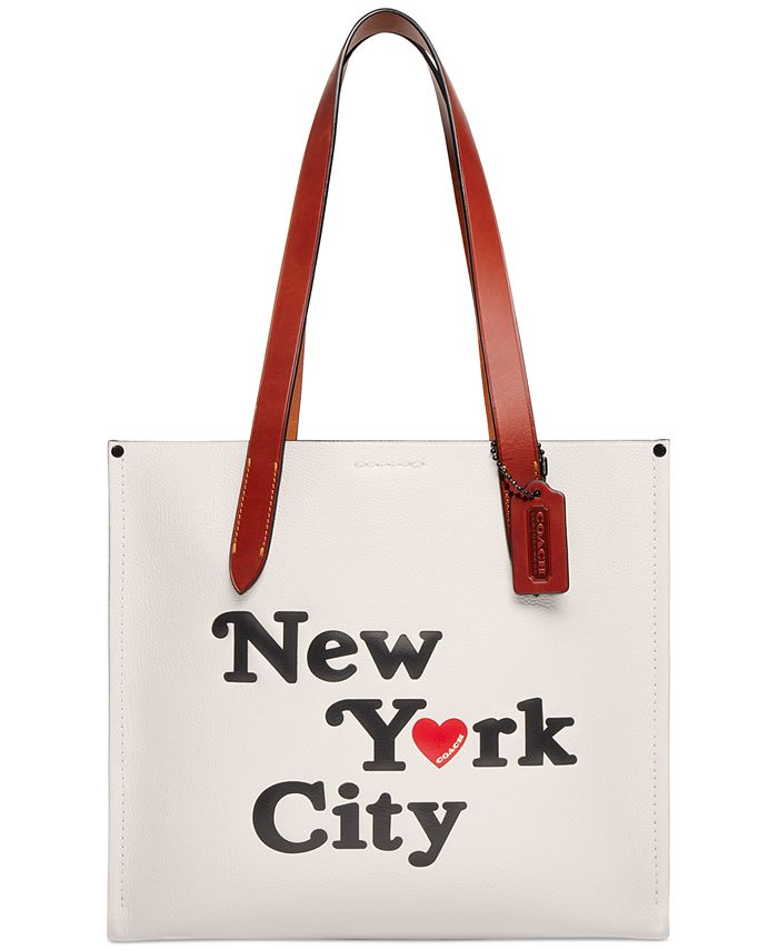 COACH Relay Tote 34 NYC Medium Leather Tote Bag & Reviews - Handbags &  Accessories - Macy's