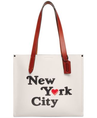 COACH Relay Tote 34 NYC Medium Leather Tote Bag - Macy's