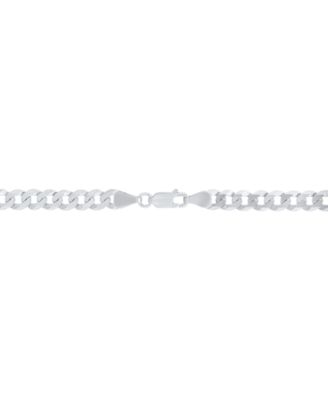 Polished Solid Flat Curb Link 22" Chain Necklace in 14k Gold-Plated Sterling Silver &&nbsp;Sterling Silver 
