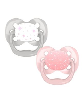 Advantage Symmetrical Pacifier, Pink, 4 Pack, 0-6m