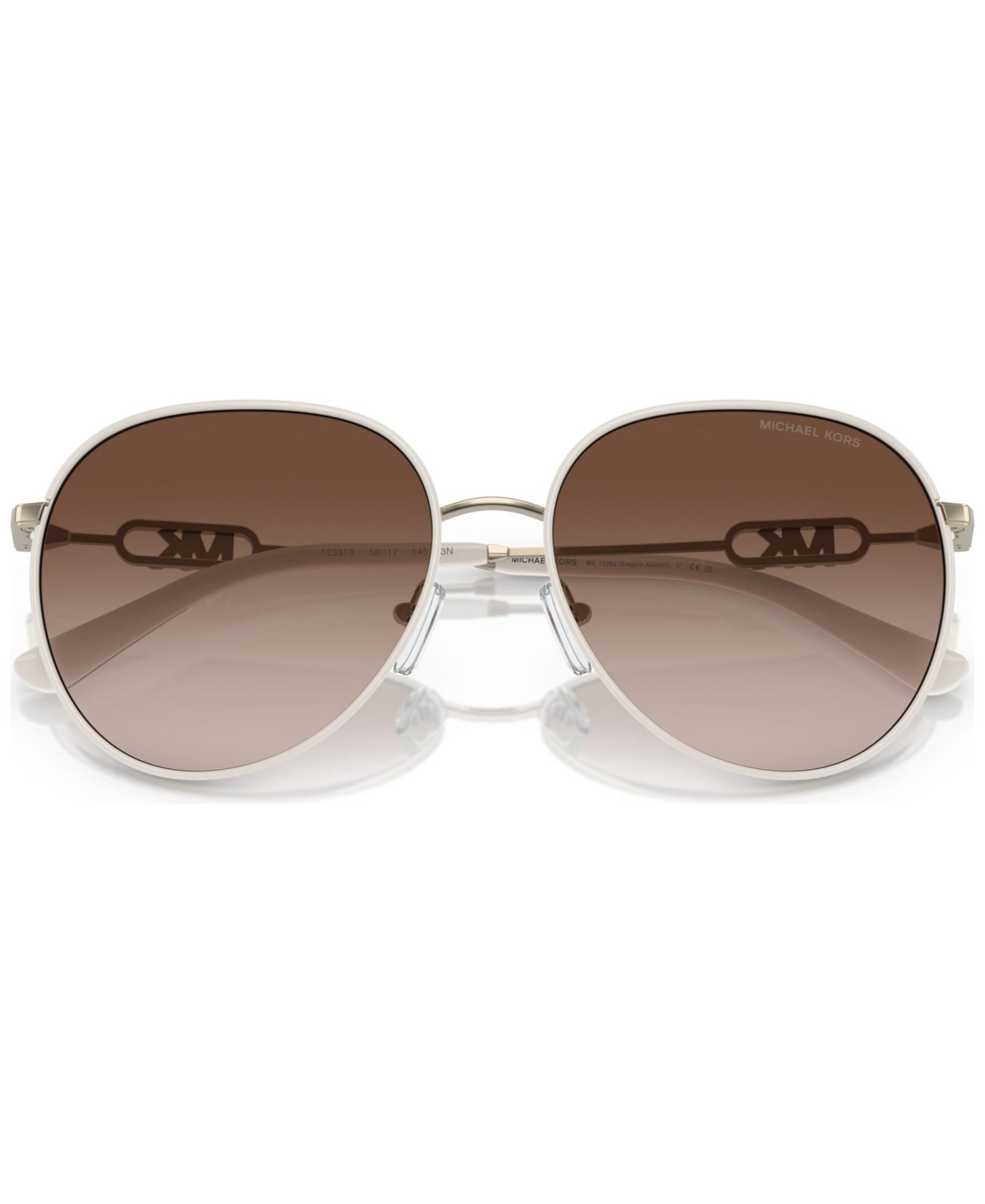 Женские солнцезащитные очки Michael Kors Sunglasses, Empire, цвет: Золотой / Белый — фото 4