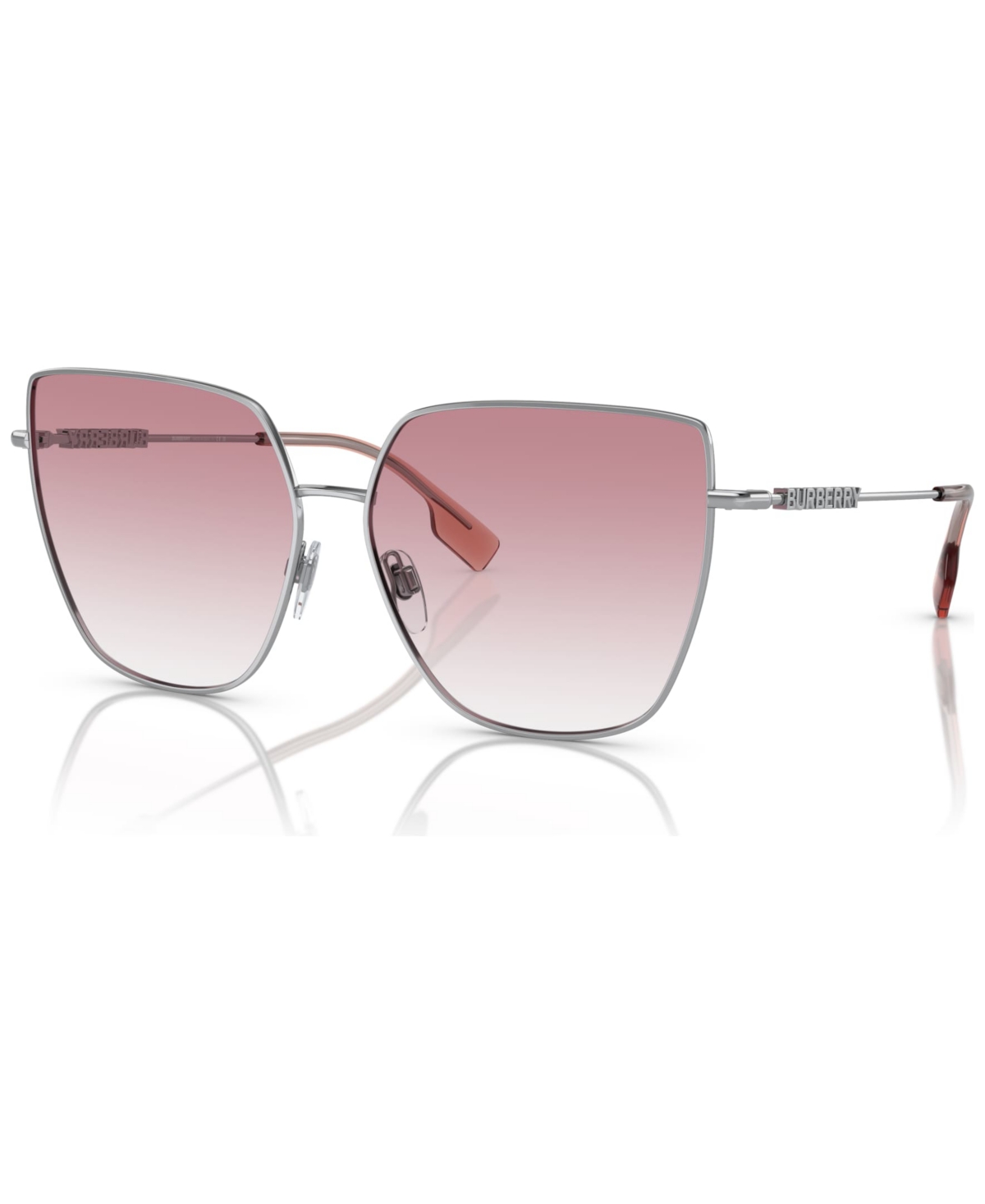 Shop Burberry Women's Alexis Sunglasses, Be314361-y 61 In Silver-tone