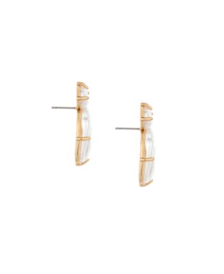 Double Imitation Pearl Nugget 18K Gold Plated Earrings