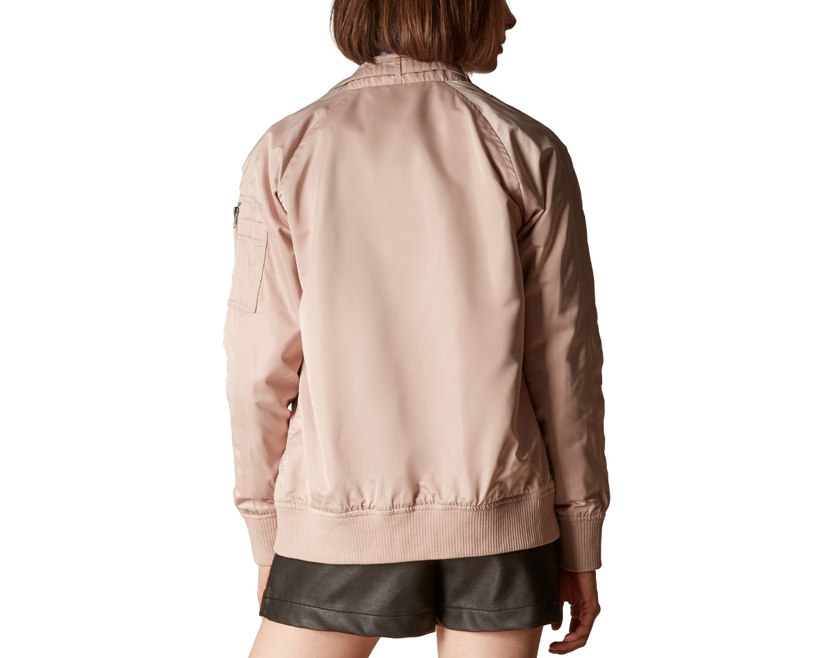 Women's Satin Bomber Jacket