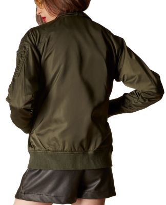Women's Satin Bomber Jacket