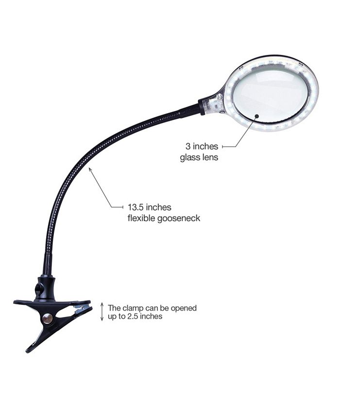 Brightech LightView Flex LED Clamp Magnifier Desk Lamp (1.75x) 3