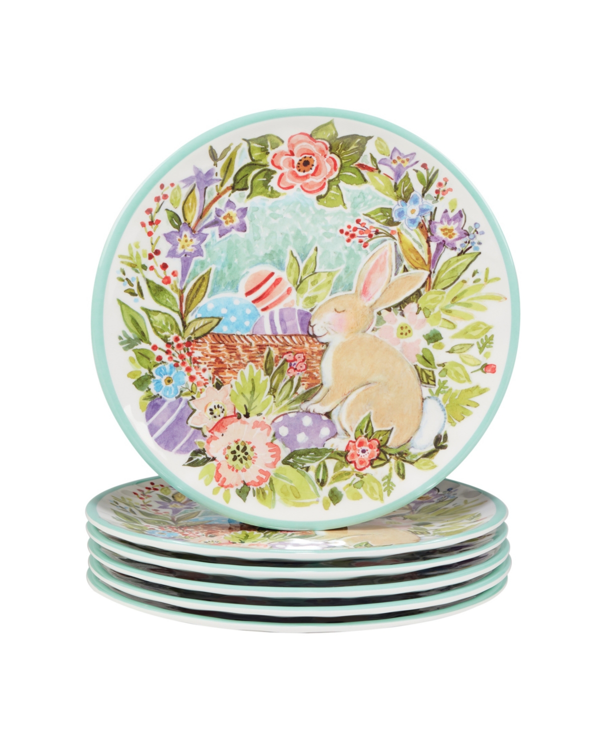 Certified International Joy Of Easter Melamine Set/6 Salad Plate
