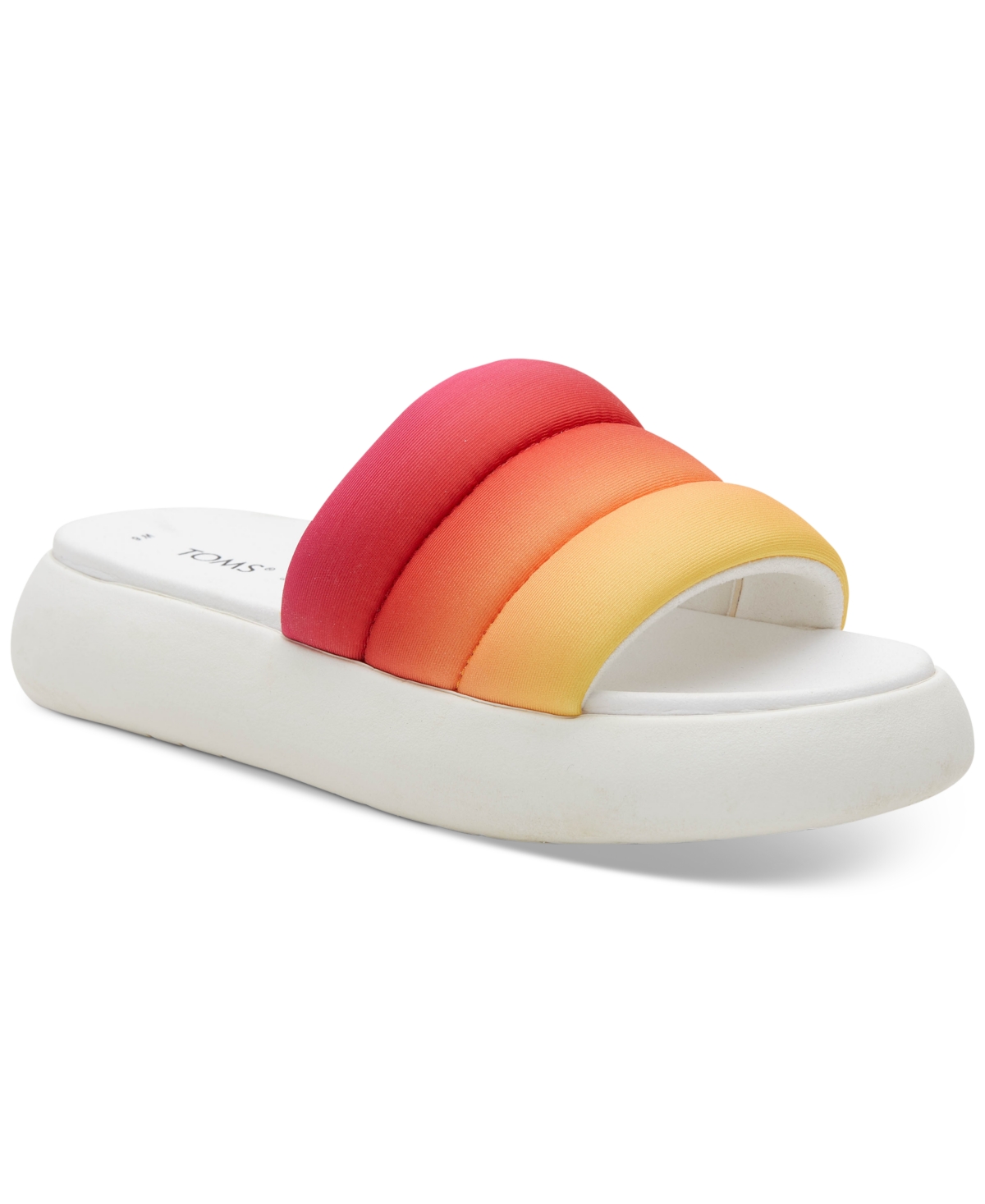 Toms Women s Alpargata Mallow Rainbow Puffer Platform Slide Sandals Women s Shoes Smart Closet
