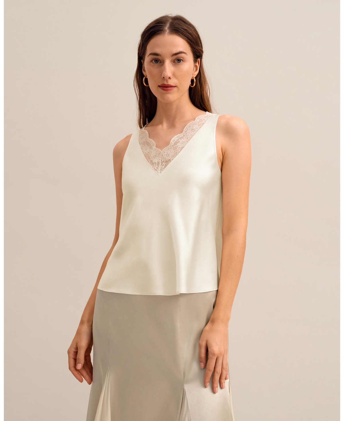Women's The Armeria Lace Tank for Women - Lily white