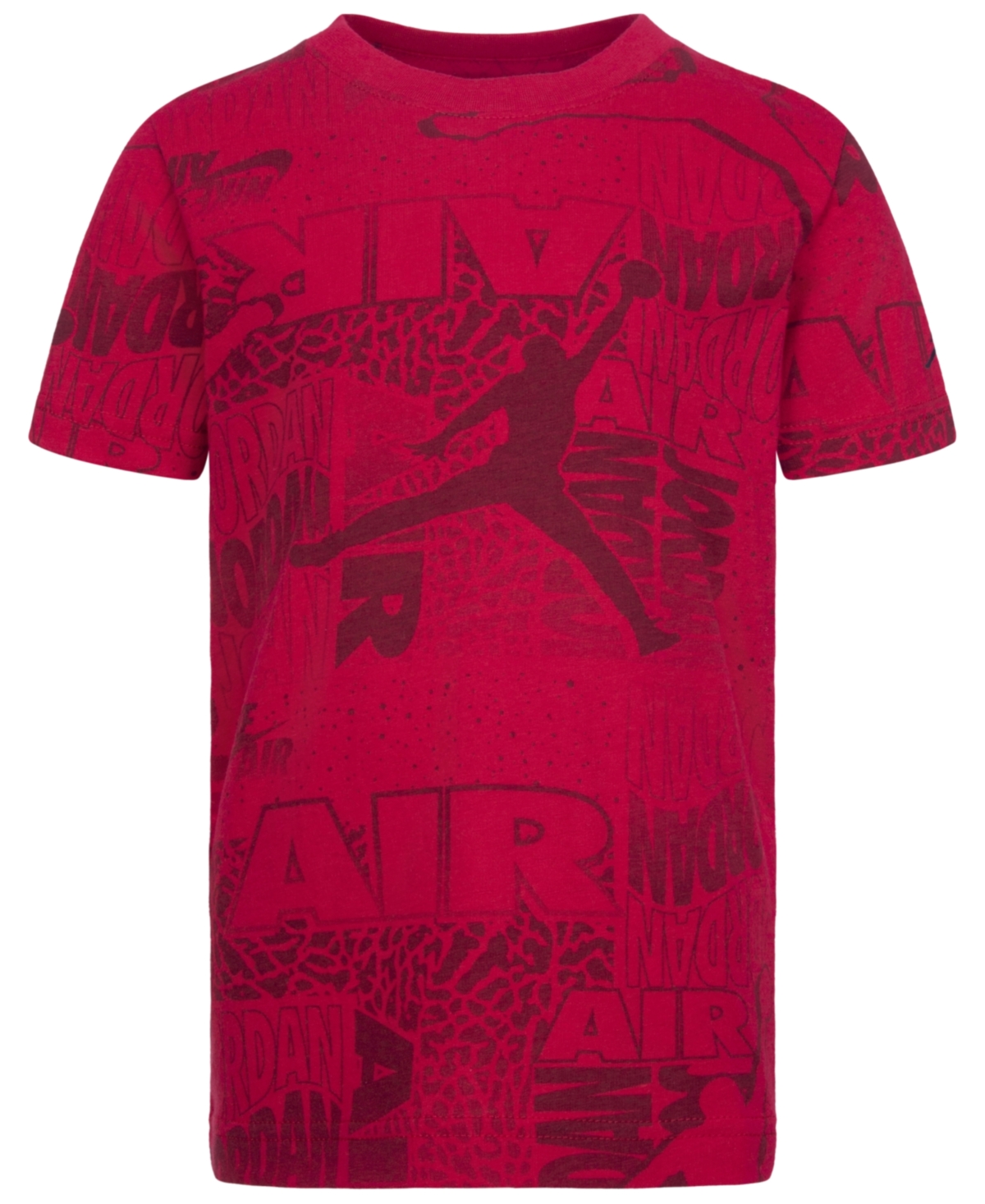 Jordan Little Boys New Wave Printed Short Sleeve T-shirt In Gym Red
