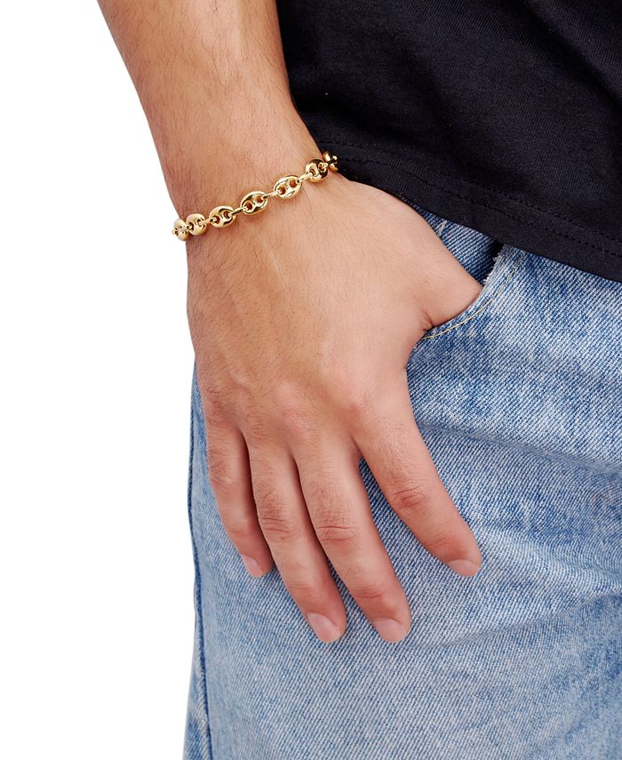 Macy's Men's Mariner Link Chain Bracelet in 14k GoldPlated Sterling