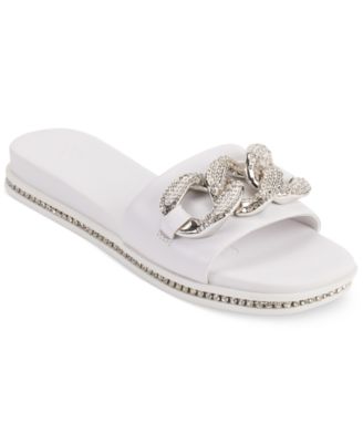 KARL LAGERFELD PARIS - Women's Slip-On Embellished Slide Sandals