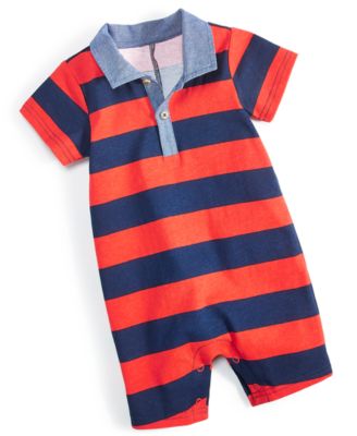 First Impressions - Baby Boys Rugby Polo Sunsuit