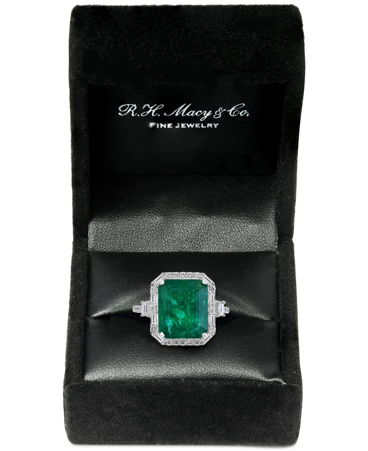 EFFY COLLECTION EFFY EMERALD (5-1/2 CT. T.W.) & DIAMOND (1/2 CT. T.W.) STATEMENT RING IN 14K GOLD OR 14K WHITE GOLD 