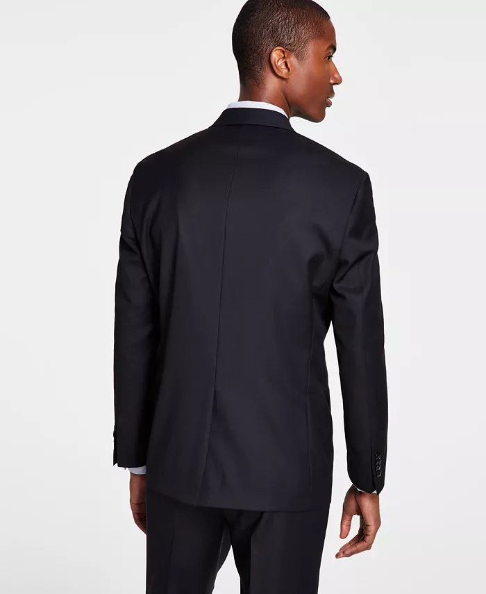 Men's Classic-Fit Wool-Blend Stretch Solid Suit Jacket - thumbnail 6