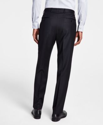 Men's Classic-Fit Wool-Blend Stretch Solid Suit Separates Pant