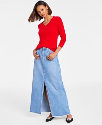 Women's 100% Cashmere V-Neck Sweater, Regular & Petite, Created for Macy's